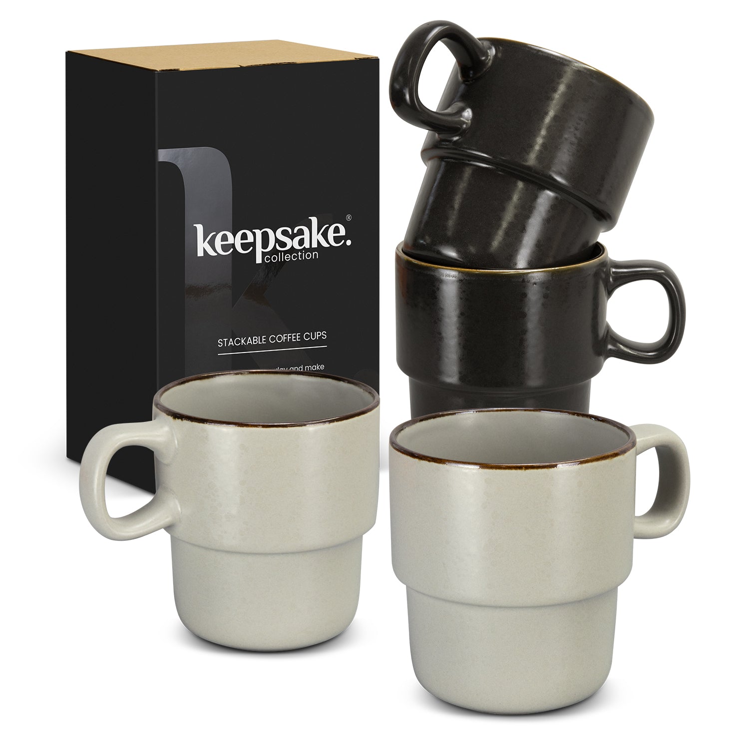 Keepsake Stackable Coffee Cup - Set of 2 - Simply Merchandise