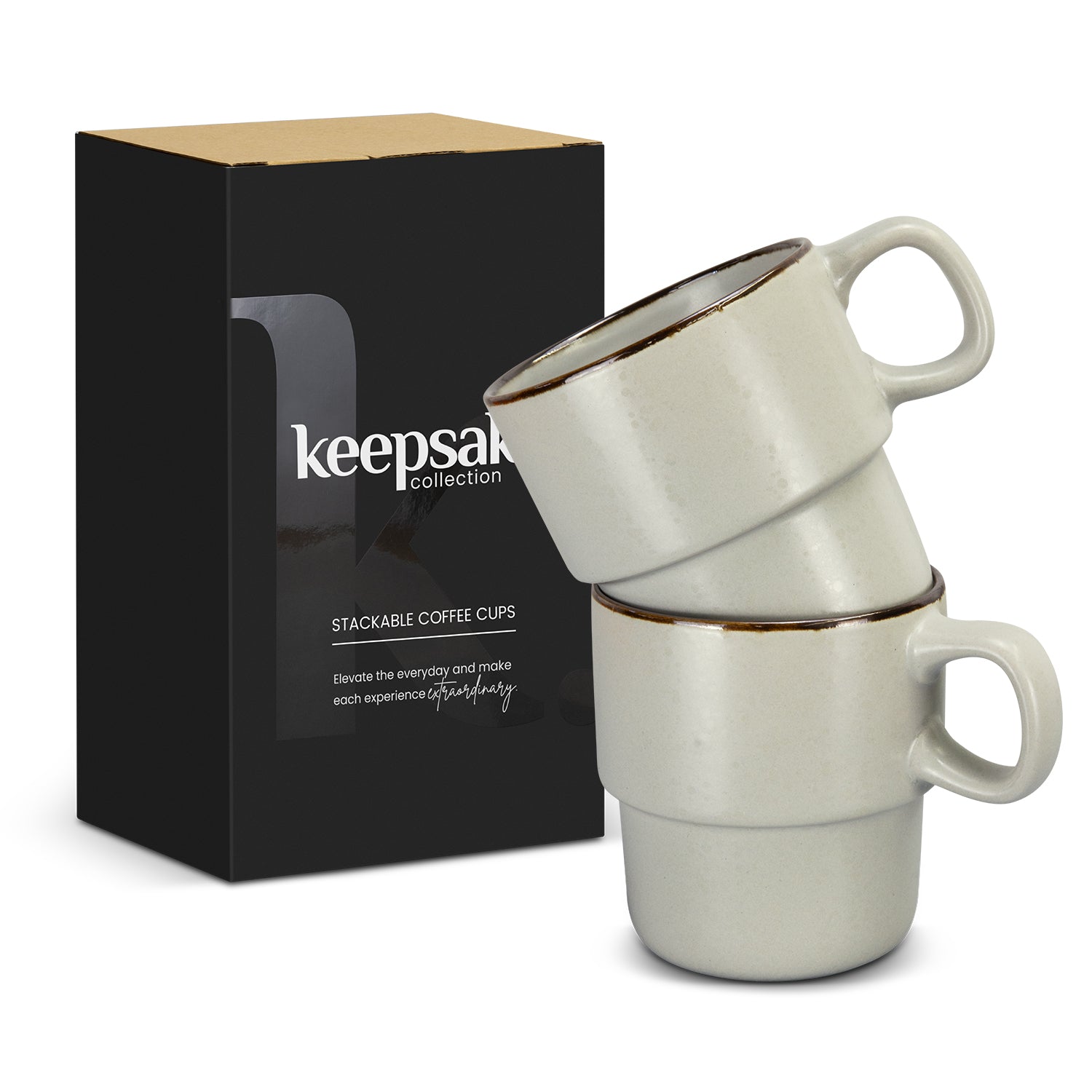 Keepsake Stackable Coffee Cup - Set of 2 - Simply Merchandise