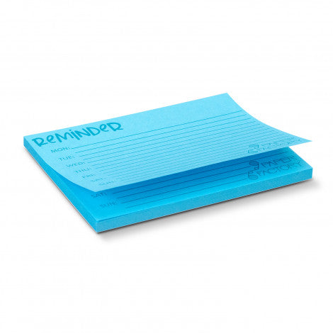 Coloured Sticky Pad 100 x 75mm - 50 Sheets with custom branded logo - Simply Merchandise