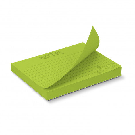 Coloured Sticky Pad 100 x 75mm - 100 Sheets with custom branded logo - Simply Merchandise