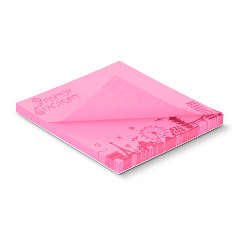 Coloured Sticky Pad 70 x 75mm - 50 Sheets with custom branded logo - Simply Merchandise