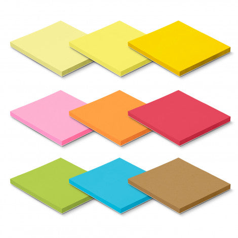 Coloured Sticky Pad 70 x 75mm - 50 Sheets with custom branded logo - Simply Merchandise