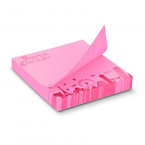 Coloured Sticky Pad 70 x 75mm - 100 Sheets with custom branded logo - Simply Merchandise