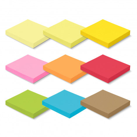 Coloured Sticky Pad 70 x 75mm - 100 Sheets with custom branded logo - Simply Merchandise