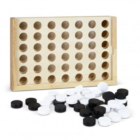 NATURA Quattro Wooden Four-in-a-Row Game - Simply Merchandise