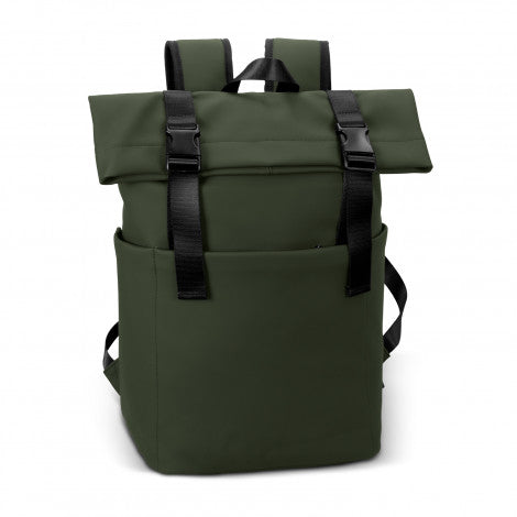 ARCHER Soft-Touch Flap Backpack with custom branded logo - Simply Merchandise
