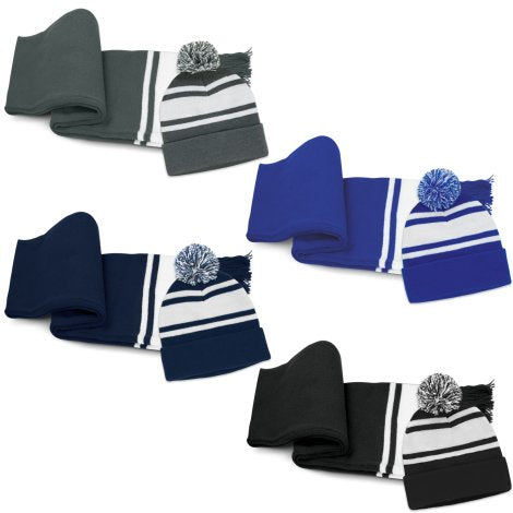 Commodore Scarf and Beanie with Pom Pom Set - Simply Merchandise