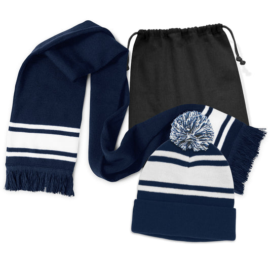 Commodore Scarf and Beanie with Pom Pom Set - Simply Merchandise