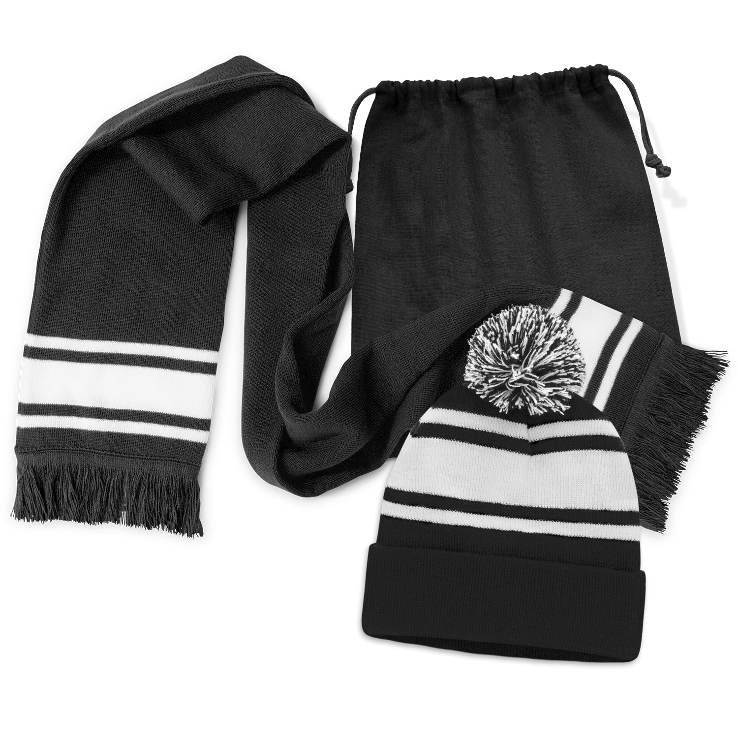 Commodore Scarf and Beanie with Pom Pom Set - Simply Merchandise