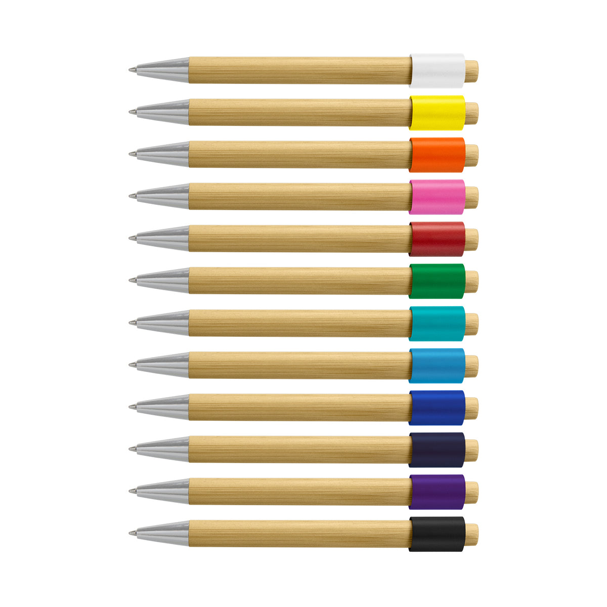 Unwind Bamboo Spinner Pen with custom branded logo - Simply Merchandise
