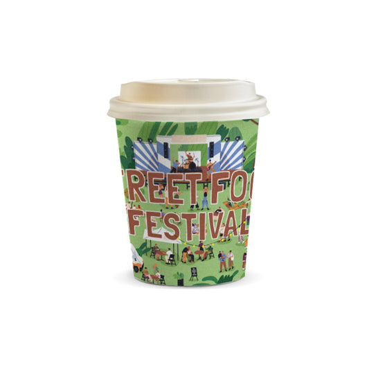 Compostable Paper Coffee Cup - 230ml with custom branded logo - Simply Merchandise