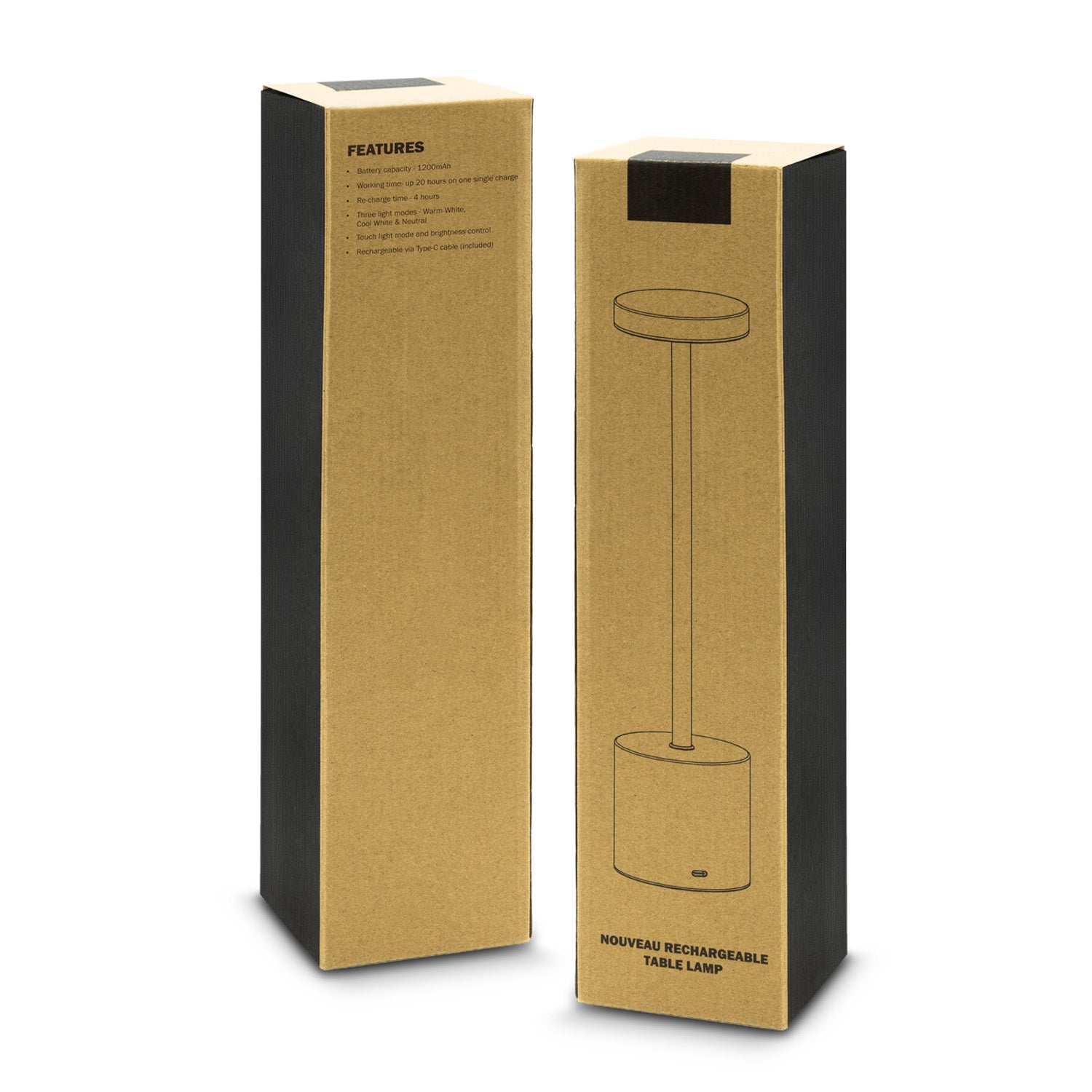 Nouveau Rechargeable Table Lamp with custom branded logo - Simply Merchandise