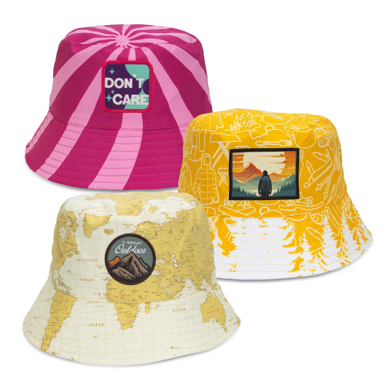 Sonny Custom Bucket Hat with Full Colour Patch with custom branded logo - Simply Merchandise