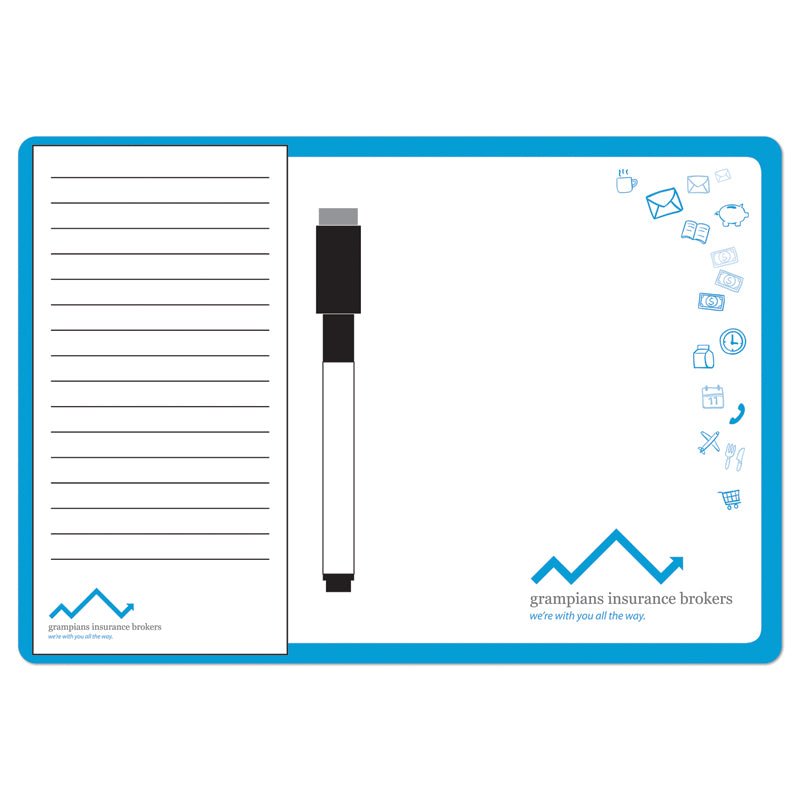 145 x 210mm Whiteboard Fridge Magnet with Notepad - Simply Merchandise