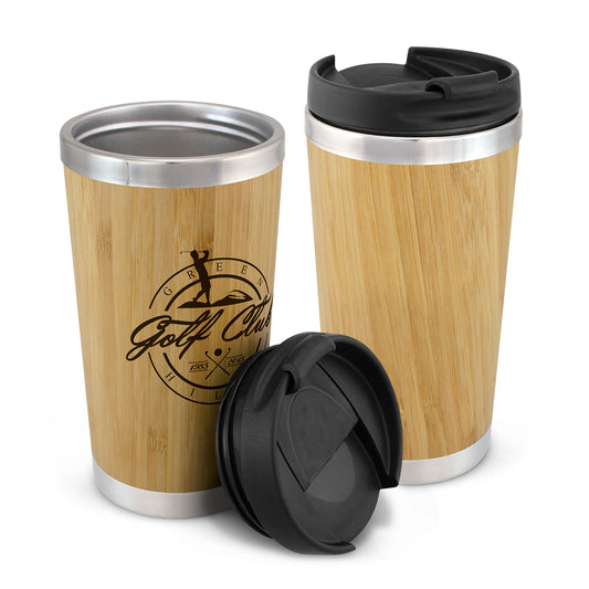 Bamboo Double Wall Cup with custom branded logo - Simply Merchandise
