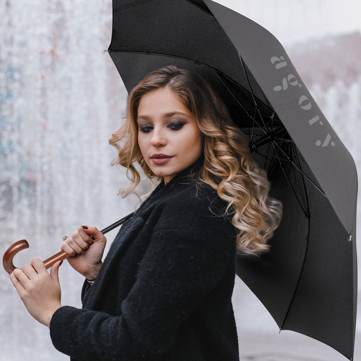 Executive Umbrella with custom branded logo - Simply Merchandise