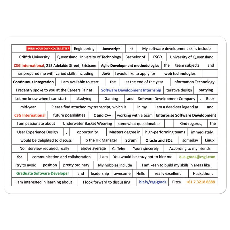 210 x 297mm Poetry Fridge Magnet - Simply Merchandise