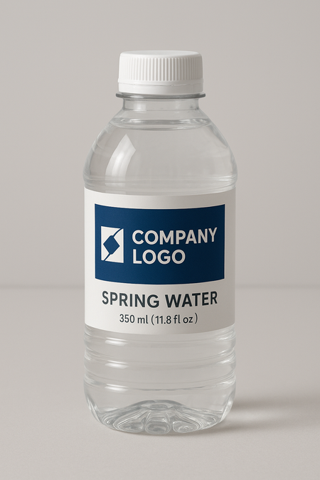 350ml Spring Water with Custom Printed Label - Simply Merchandise
