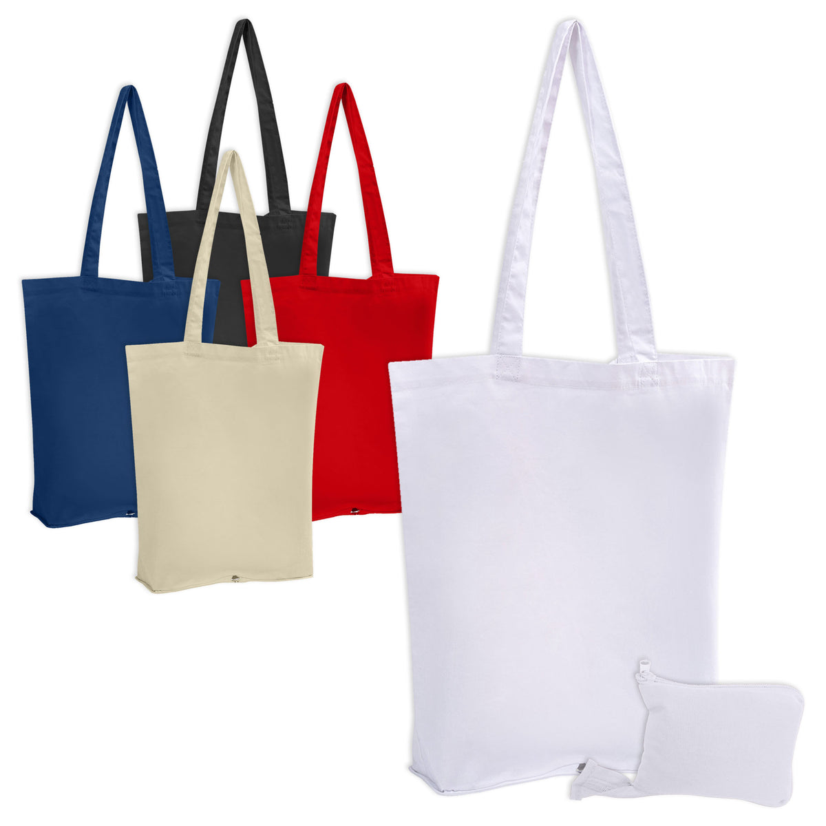 Foldable Calico Bag with custom branded logo - Simply Merchandise