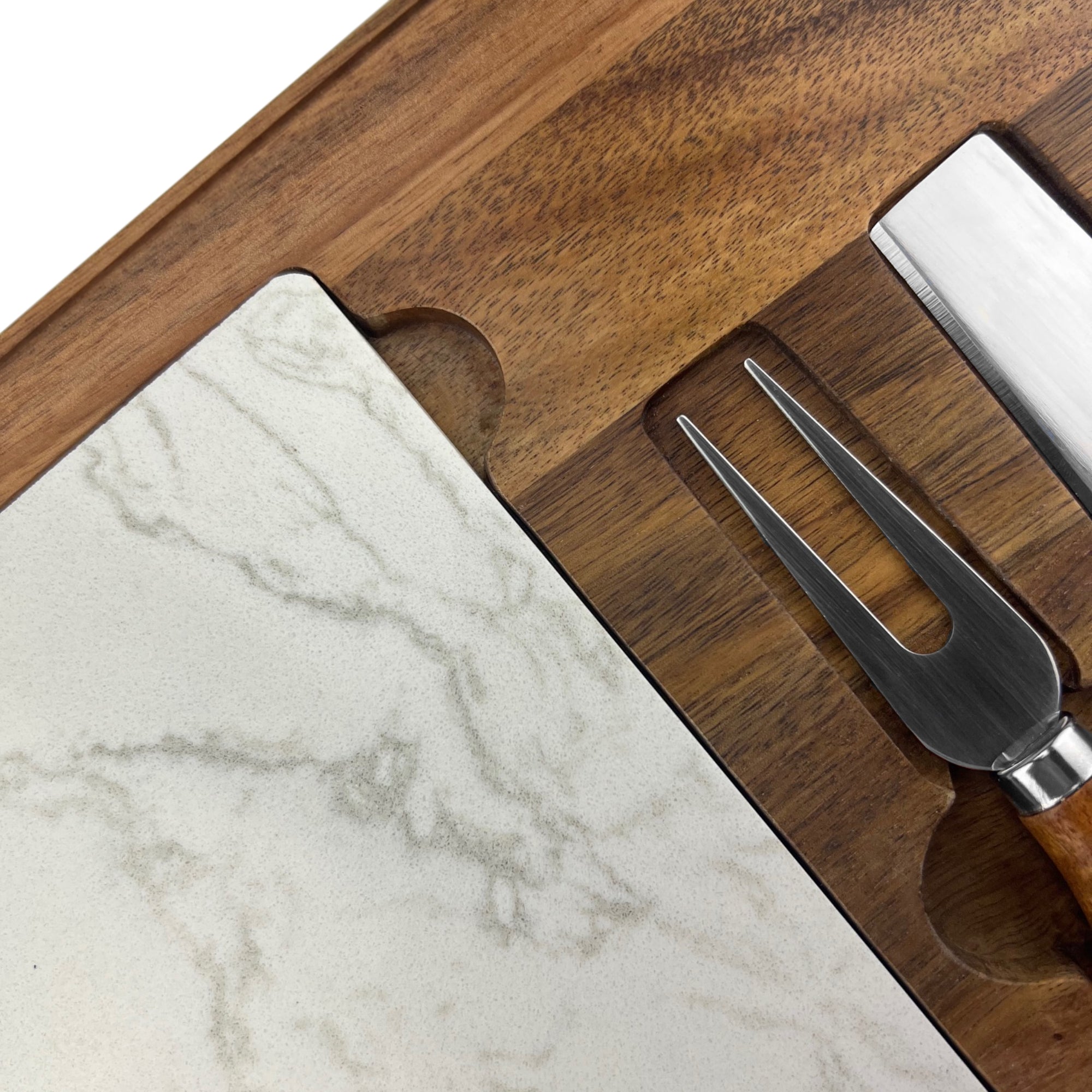 Fuzo Marble Cheeseboard and Knife Set - Simply Merchandise