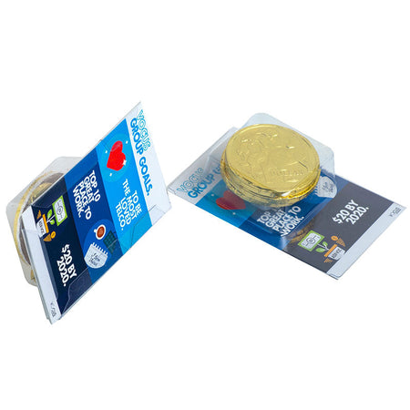 Small Biz Card Treats with Chocolate Coins - Simply Merchandise