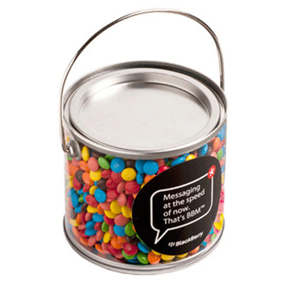 Medium PVC Bucket filled with M&Ms 400g - Simply Merchandise