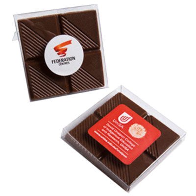 Chocolate Square in PVC Stand Up Box 15g - Simply Merchandise