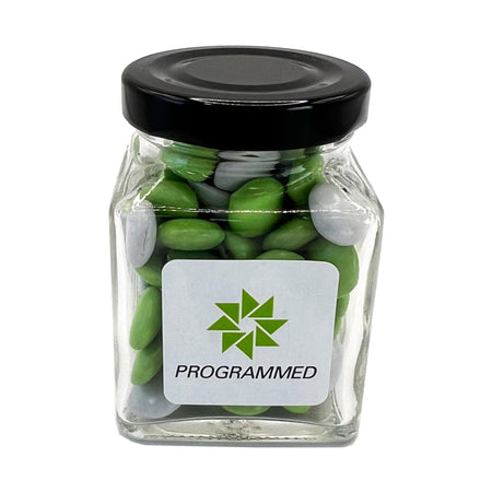 Small Glass Jar with Choc Beans 100g - Simply Merchandise