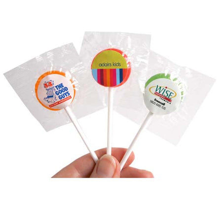 Small Branded Lollipops with Tag - Simply Merchandise