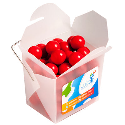 Frosted Noodle Box with Orange Choc Drops 100g - Simply Merchandise