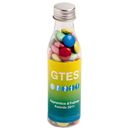 Branded Bottle with Sticker - Corp Clr Choc Beans - Simply Merchandise