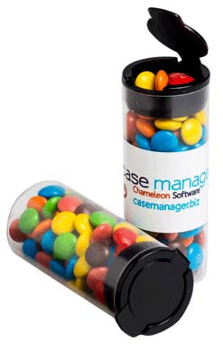 Flip Lid Tube filled with M&Ms 35g - Simply Merchandise