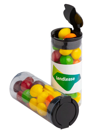 Flip Lid Tube filled with Skittles 35g - Simply Merchandise