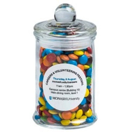 Small Apothecary Jar with M&Ms 115g - Simply Merchandise