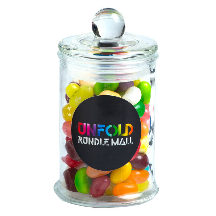 Small Apothecary Jar with JELLY BELLY Jelly Beans 115g - Simply Merchandise