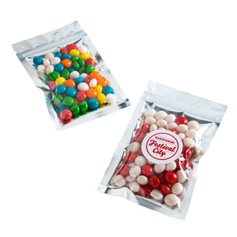 Silver Zip Lock Bag with Chewy Fruits 50g - Simply Merchandise