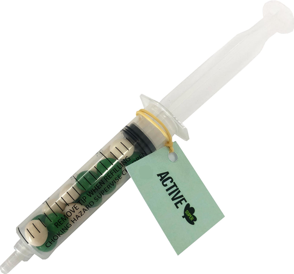 Syringe filled with Chewy Fruit 20g - Simply Merchandise