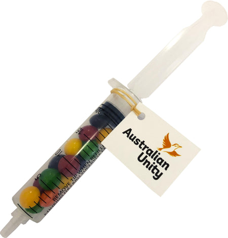 Syringe filled with Skittles 20g - Simply Merchandise