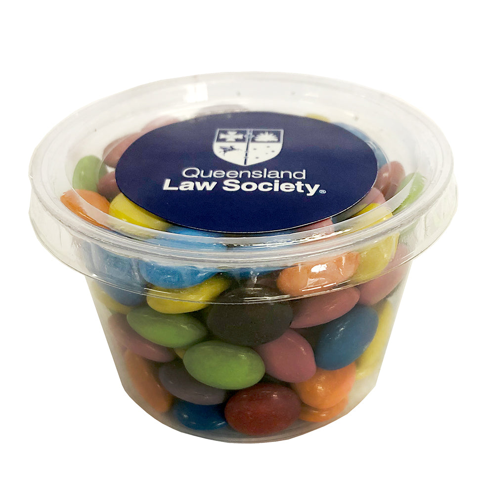 Tub filled with Choc Beans 100g - Simply Merchandise