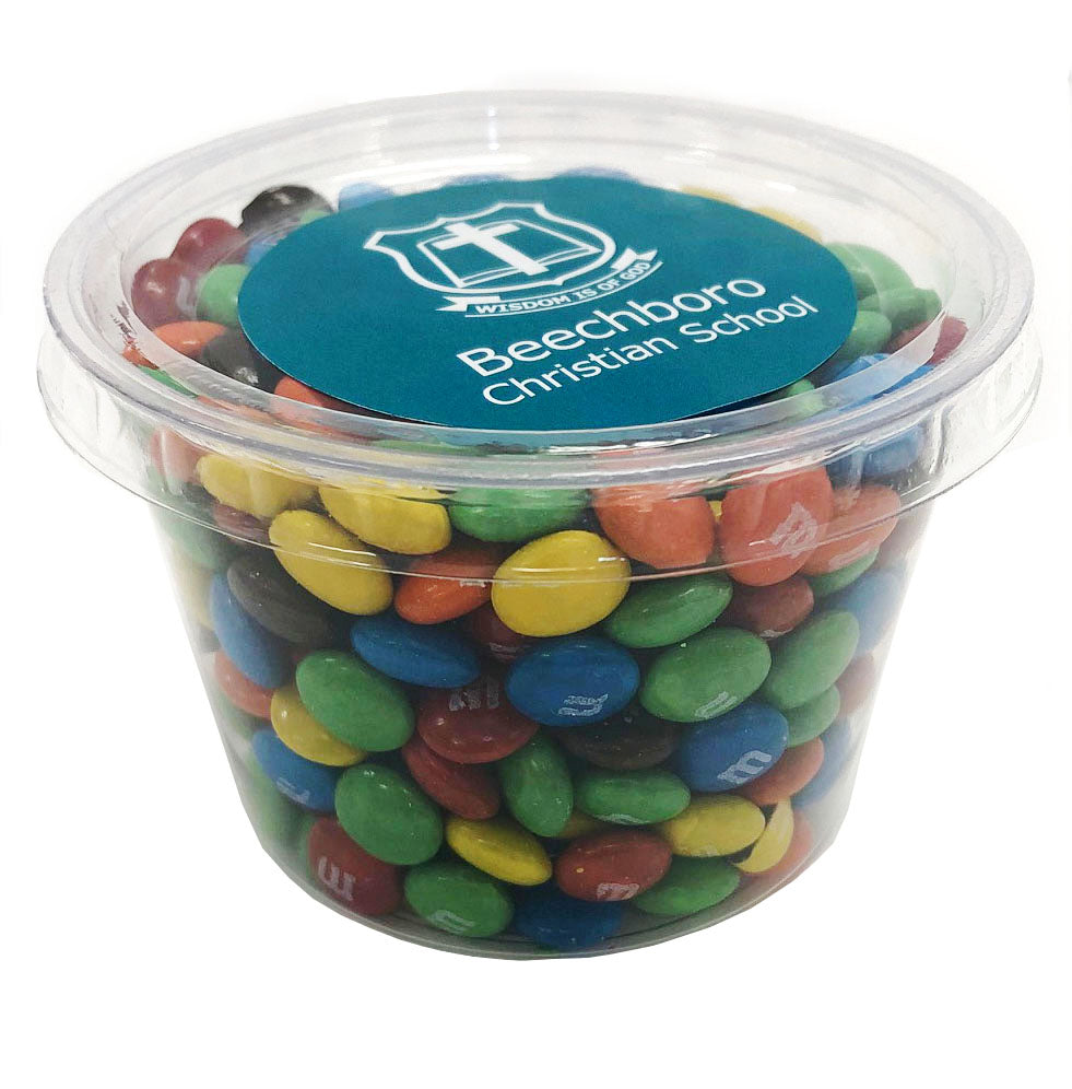 Tub filled with M&Ms 100g - Simply Merchandise