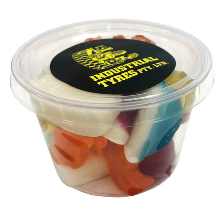 Tub filled with Mixed Lollies 100g - Simply Merchandise