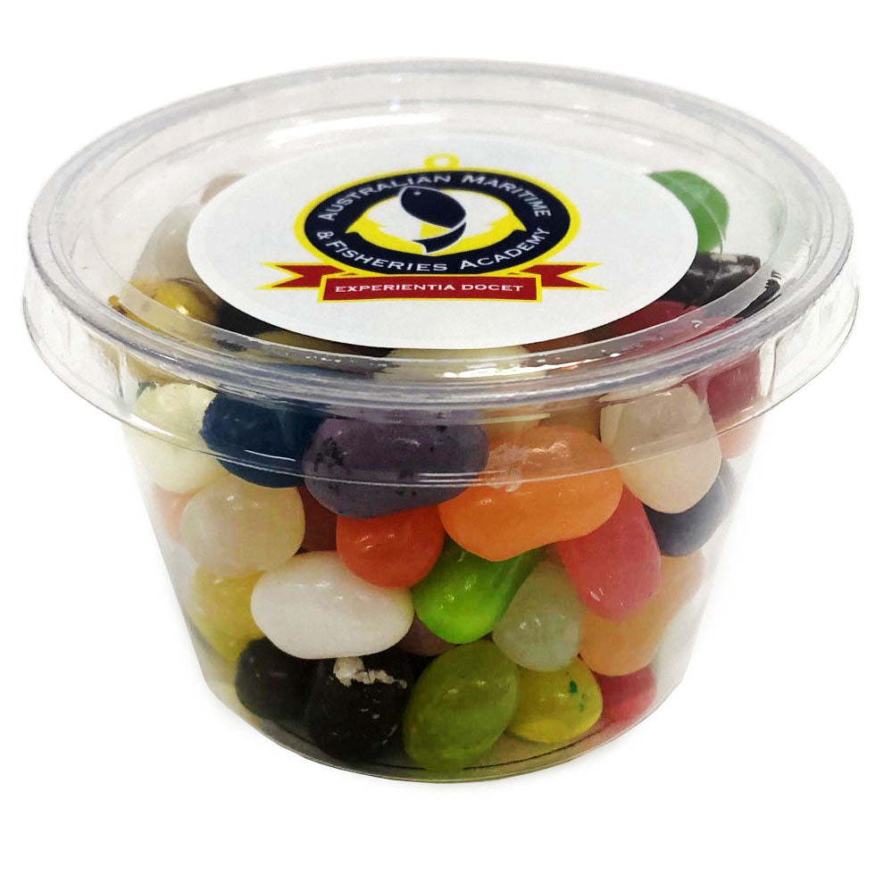 Tub filled with JELLY BELLY Jelly Beans 100g - Simply Merchandise