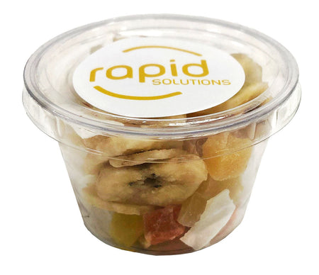 Tub filled with Dried Fruit Mix 60g - Simply Merchandise