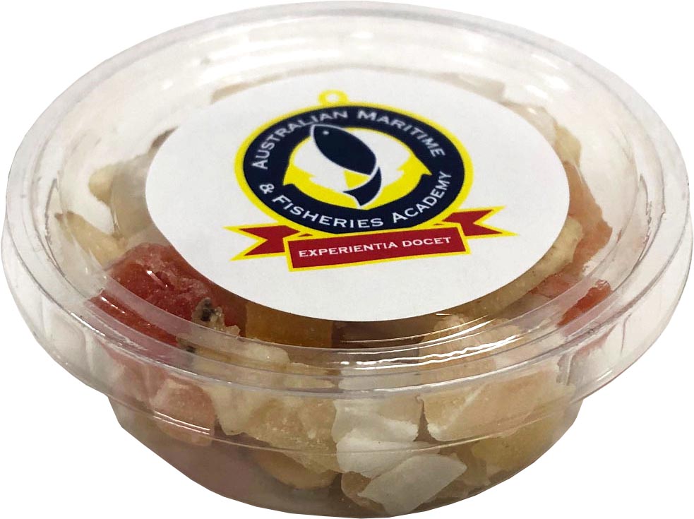 Tub filled with Dried Fruit Mix 30g - Simply Merchandise