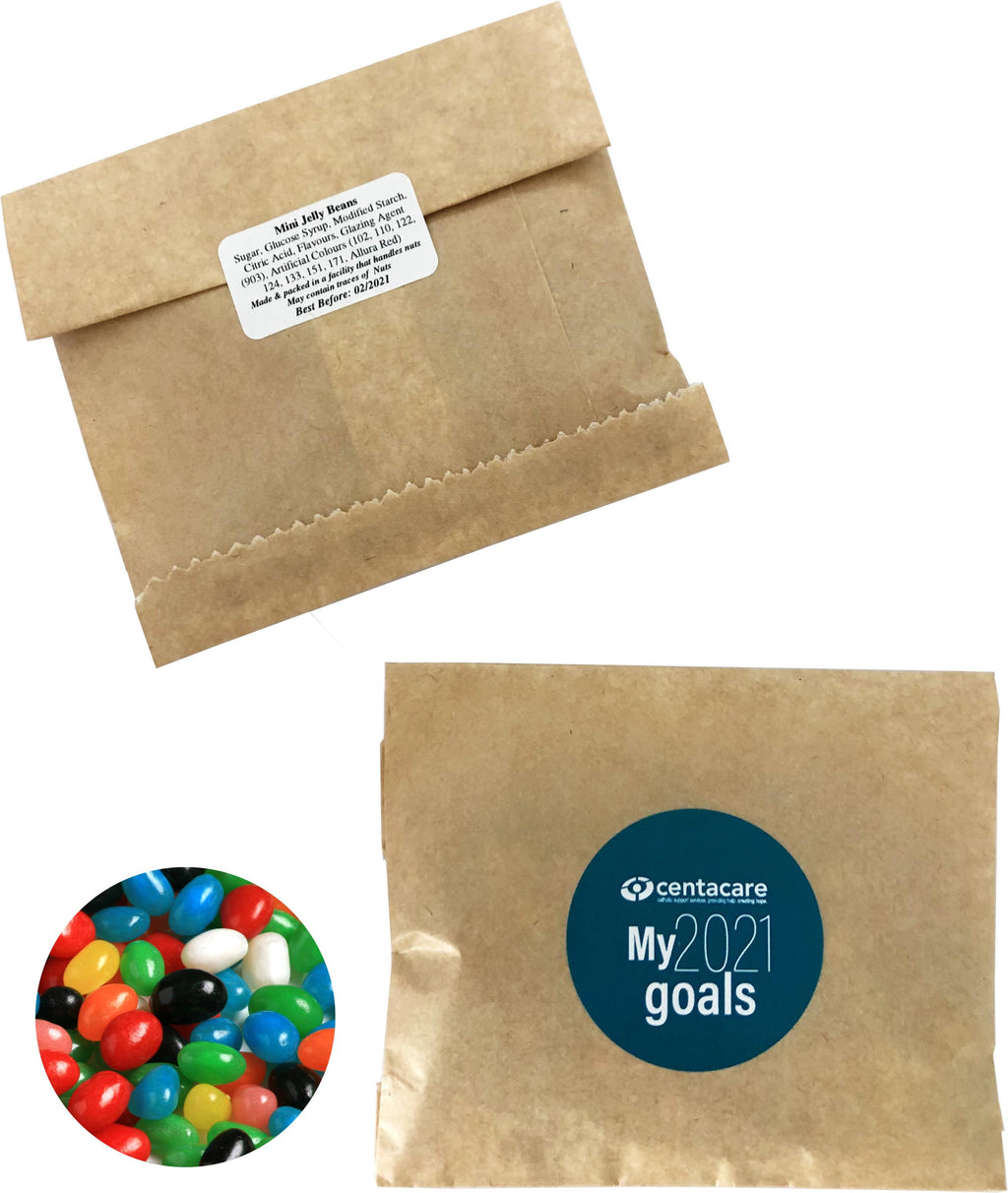 Kraft Paper Bag 50g Jelly Beans - Simply Merchandise