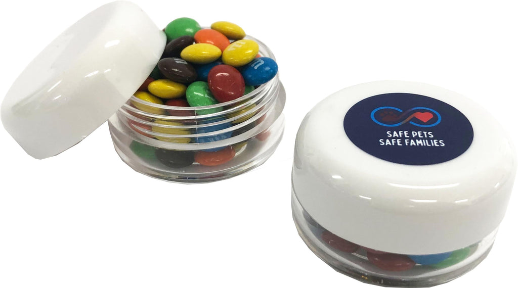 Small Screw Cap Jar with M&Ms - Simply Merchandise