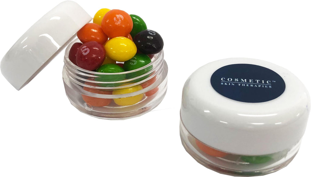 Small Screw Cap Jar with Skittles - Simply Merchandise