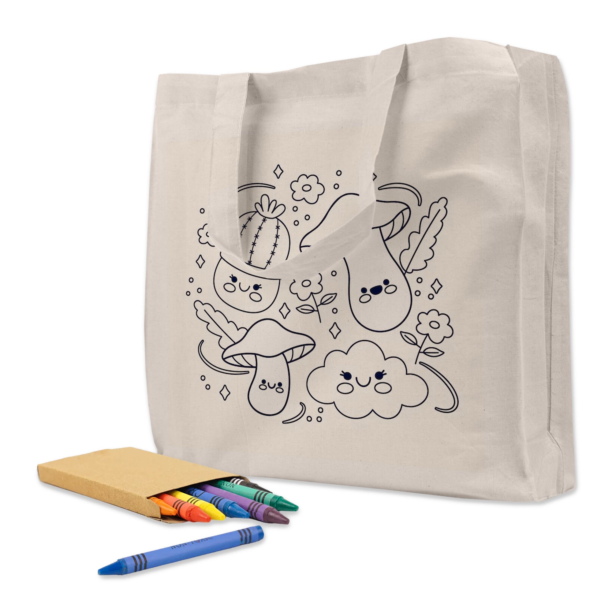 Colouring Calico Bag with Gusset - Simply Merchandise