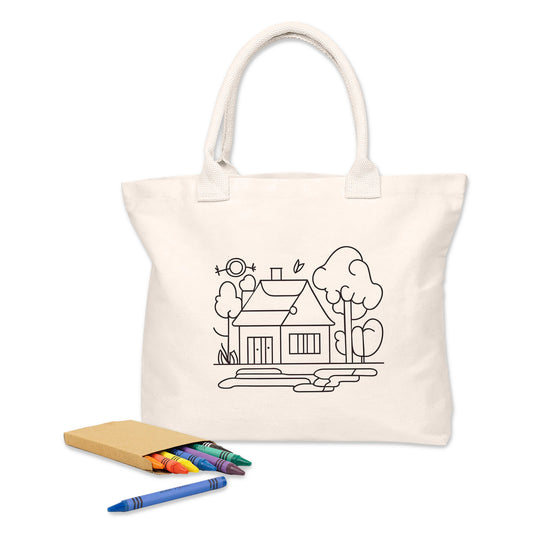 Colouring Calico Shopper No Gusset - Simply Merchandise