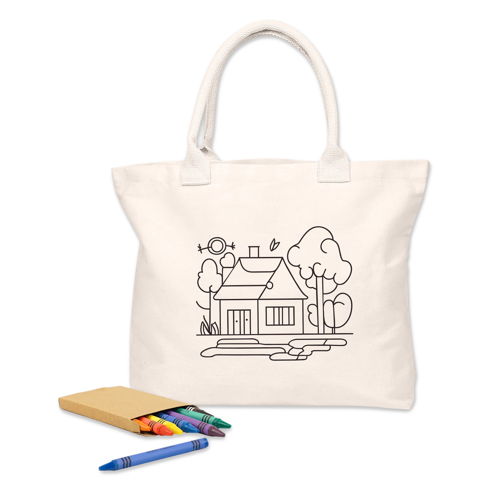 Colouring Calico Shopper No Gusset - Simply Merchandise